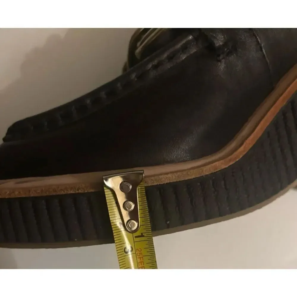 DOLCE VITA Leather Brenan Wedges in Black Size 9.5
